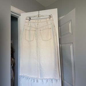 Free people jean skirt with slit, size 27